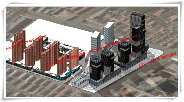 JZ211 福州商业项目办公酒店公寓SU模型/sketchup+cad图纸-5