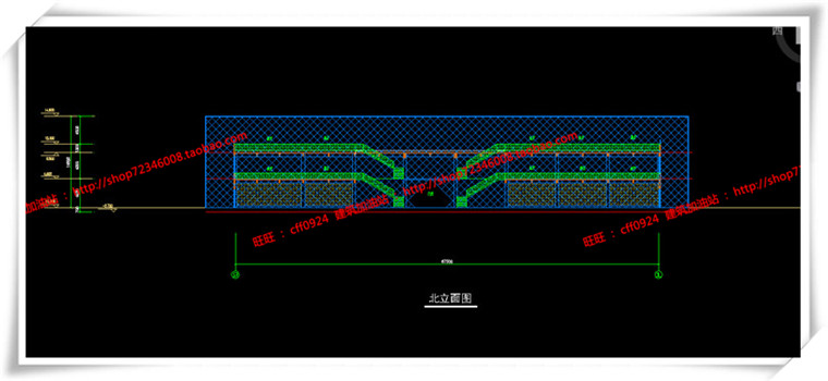 JZ097山东临沂公建餐厅饭店cad平面立面总图+su+效果图+3Dmax-18