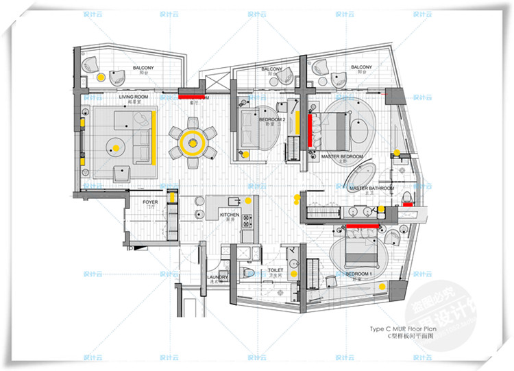 TU01176新加坡WOW三亚山海天公寓二期效果图深化施工图物料表-7