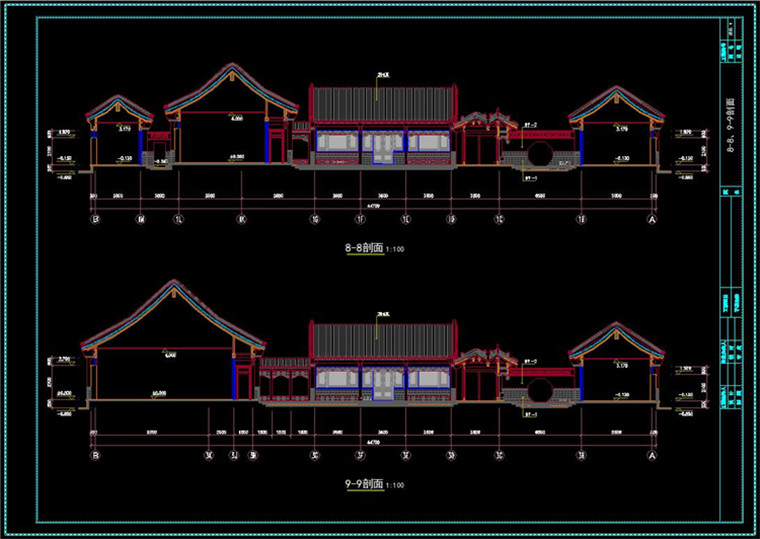 DB00099北京四合院住宅建筑设计CAD施工图效果图素材-16