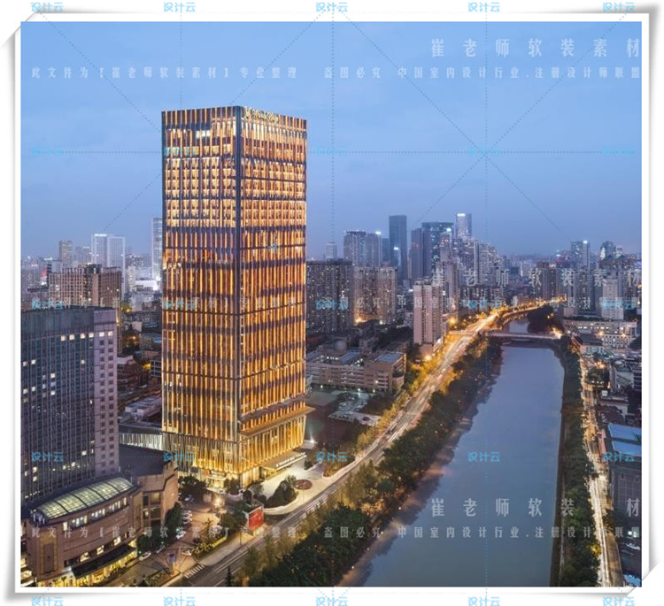 TU01183成都万达瑞华酒店CAD施工图+效果图+实景图 七星级酒店-13