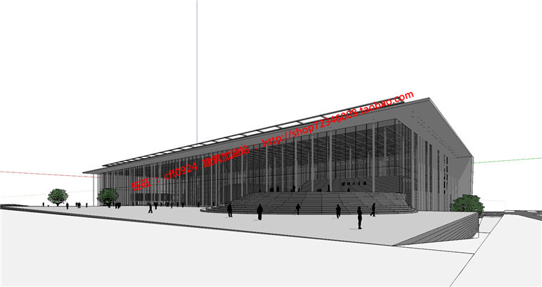 NO00682人才活动中心俱乐部会议中心cad建筑方案效果图SU模型-9