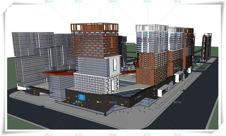 TU00503SOHO公寓酒店式公寓设计方案su模型效果图cad-2