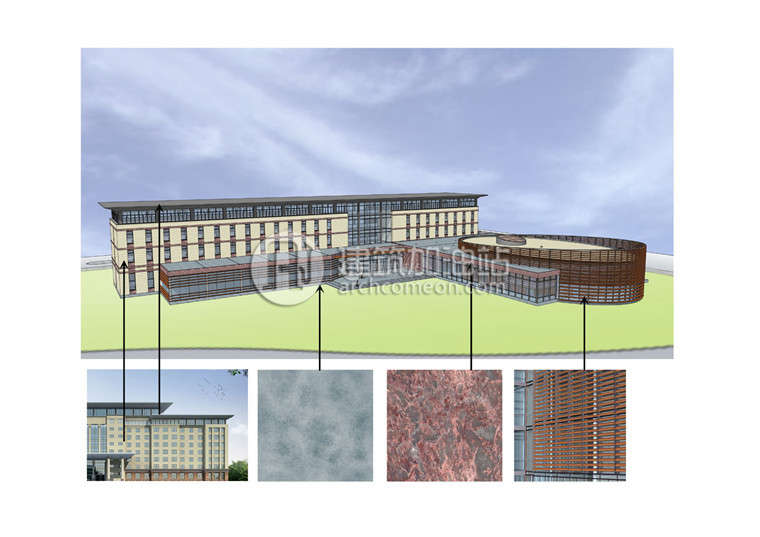 JZ074上饶公建办公楼办公cad图纸+SU模型+效果图-4