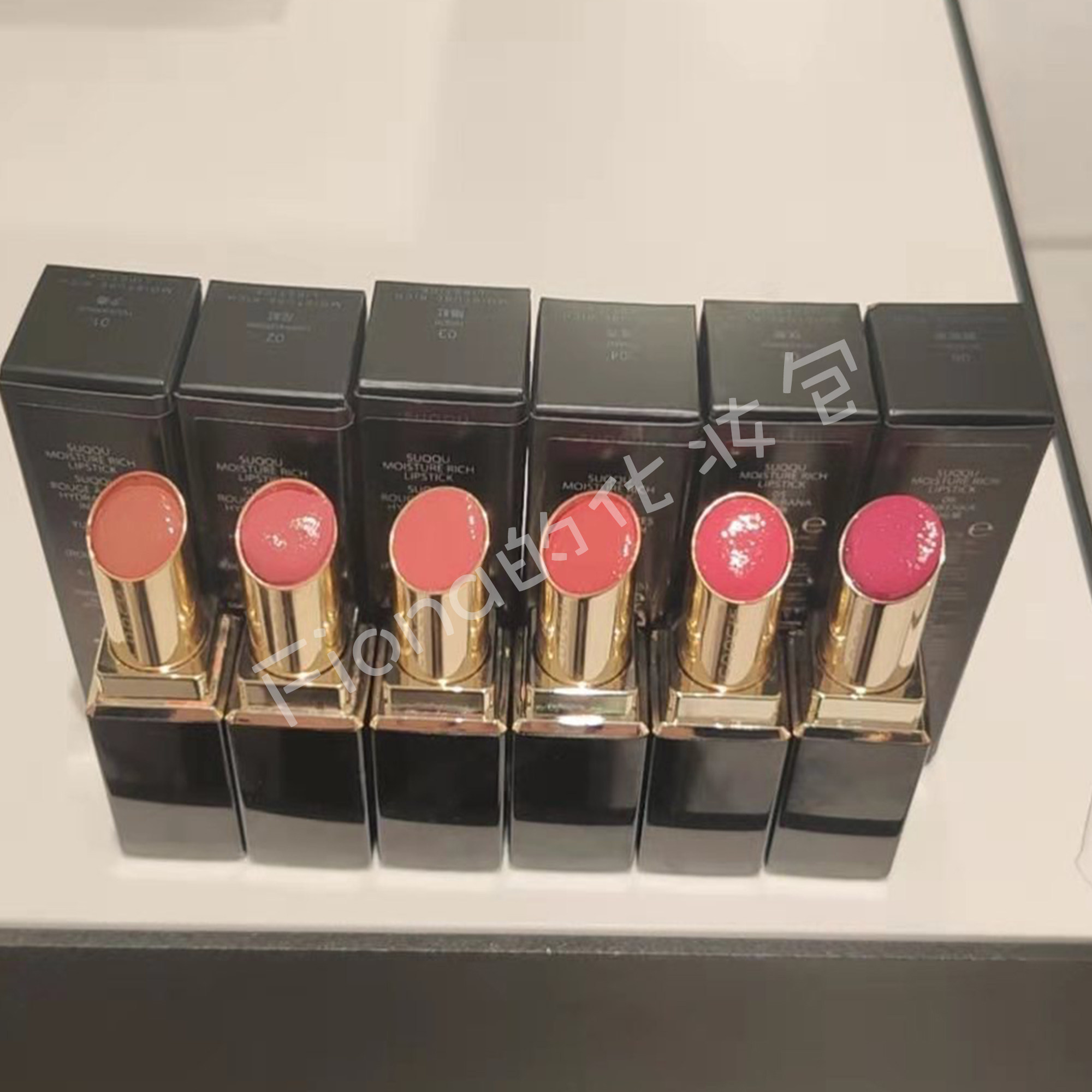 SUQQU rich gloss black gold tube moisturizing lip balm lipstick 01 09 10 12 gold ginkgo 118 119