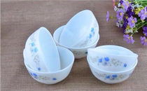 New Xinhua Life Insurance cutlery suit Lingang white jade bowl (10 only loaded) tempered glass bowl
