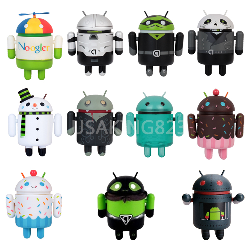 Google Android Robot Anime Vinyl Zombie Snowman Warrior Figure First and Second Generation Special Edition Decoration Trendy