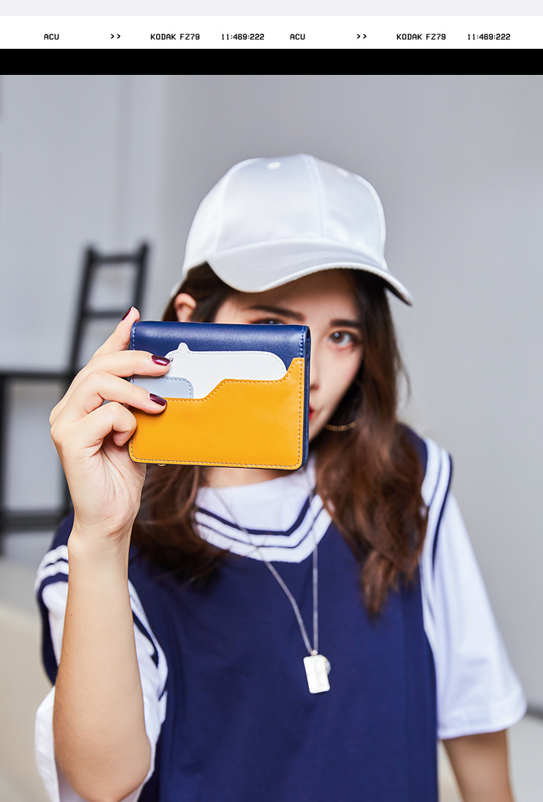 Ví nhỏ nữ đoạn ngắn Phiên bản tiếng Hàn của ví sinh viên dễ thương ví thời trang hit màu nữ gói thẻ ví siêu mỏng - Ví tiền ví coach nam