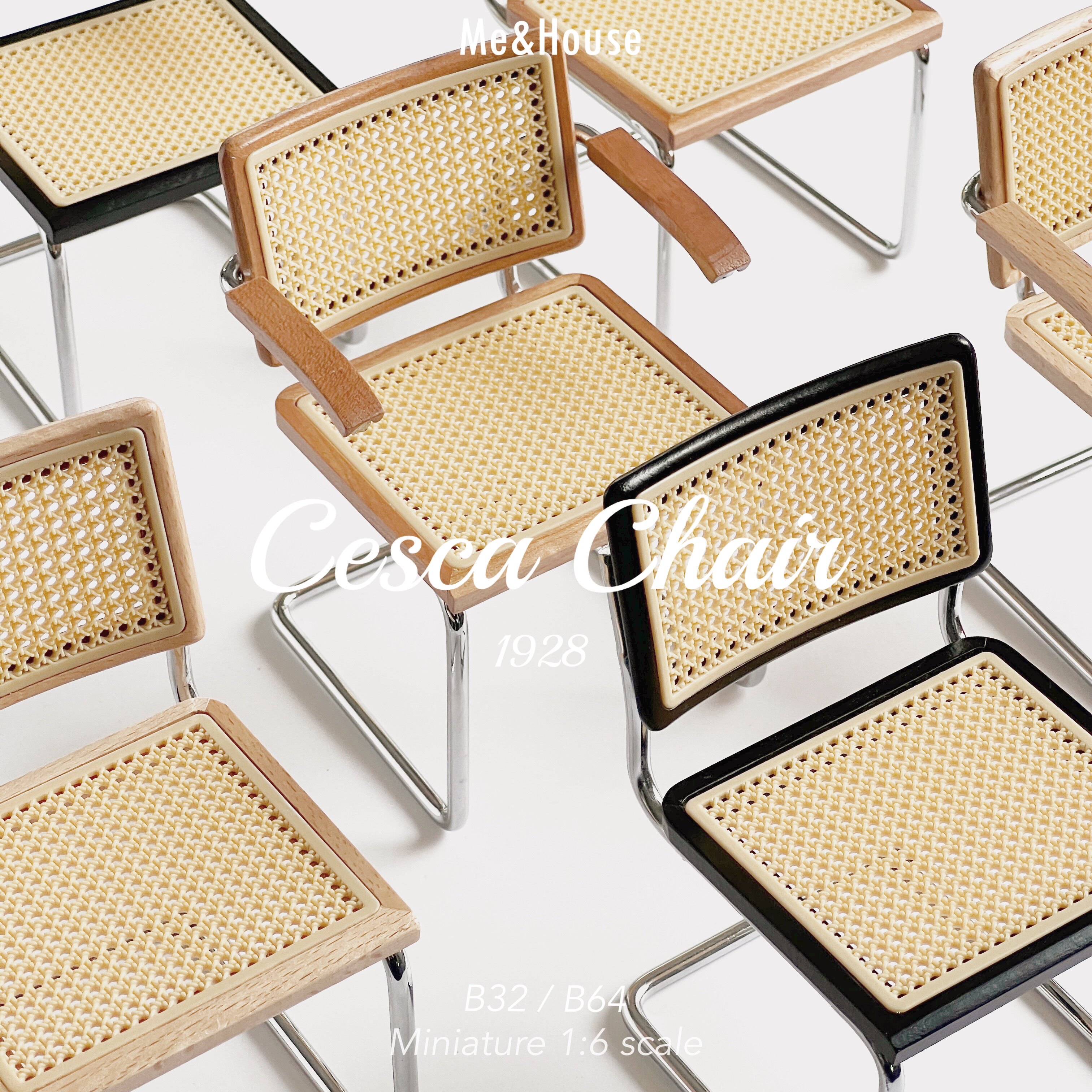 bjd场景道具娃屋 悬臂坐椅/弯管椅 6分娃屋家俱迷你微缩模型玩具