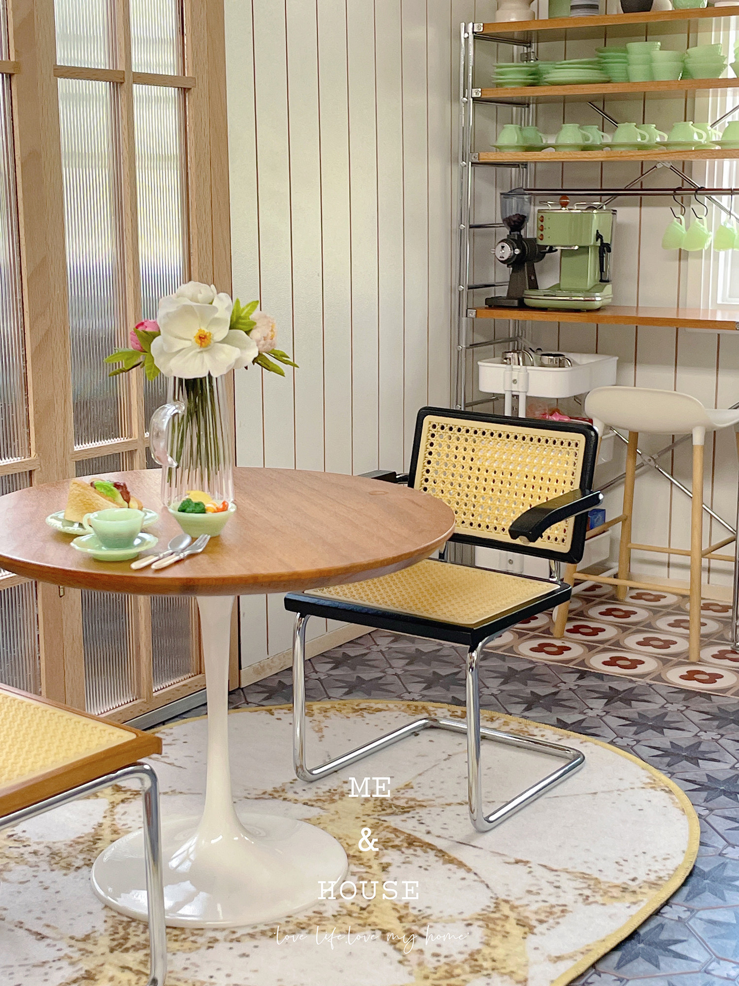 bjd场景道具娃屋 悬臂坐椅/弯管椅 6分娃屋家俱迷你微缩模型玩具