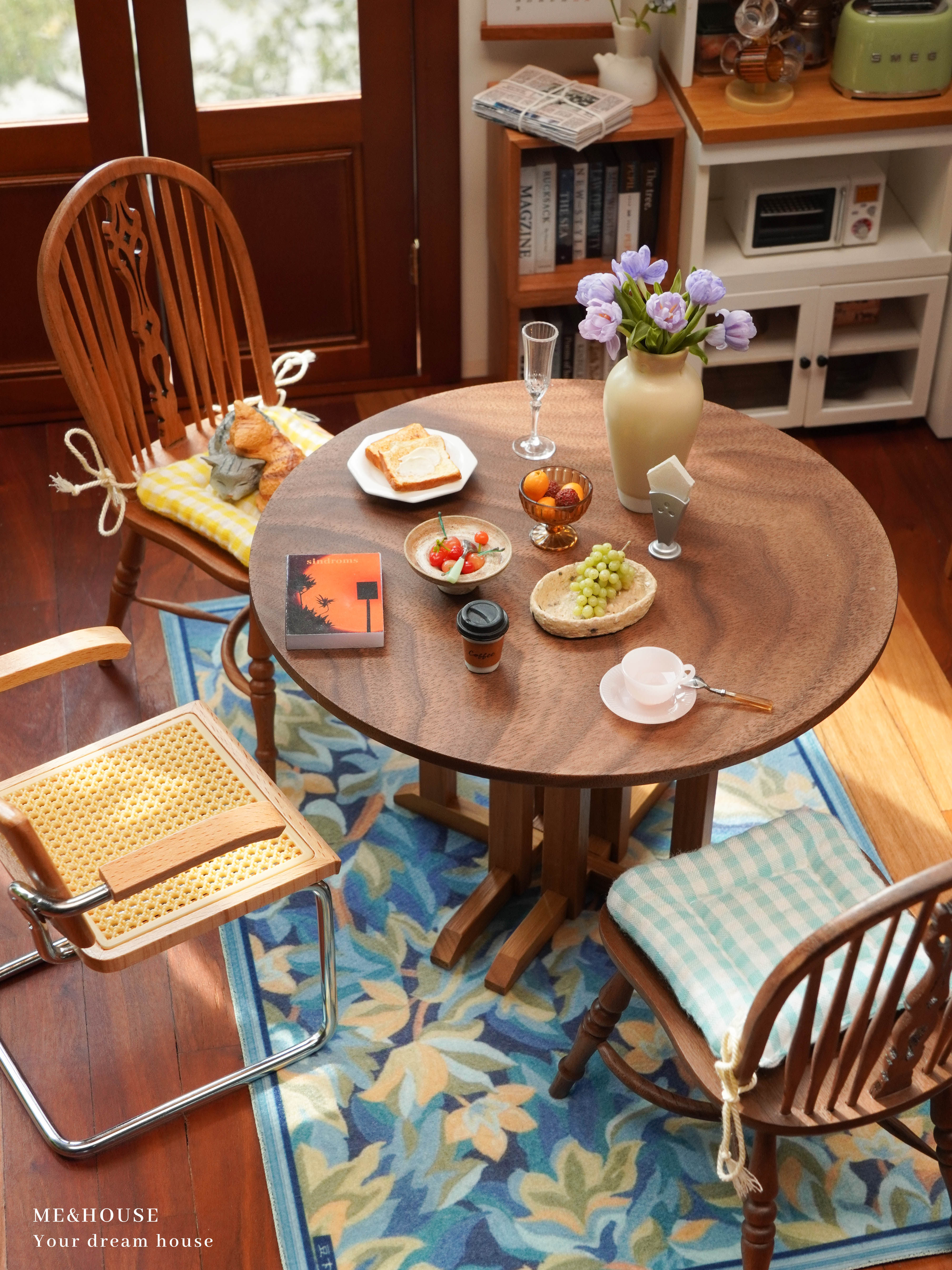 bjd场景道具娃屋 悬臂坐椅/弯管椅 6分娃屋家俱迷你微缩模型玩具