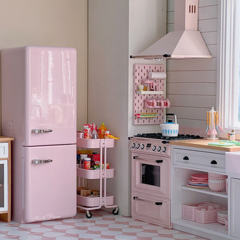 Toys double-door refrigerator/kitchen appliances refrigerated refrigerator 6-point blythe soldier dollhouse mini model
