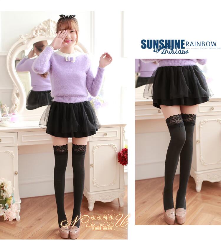 Chaussettes - collants Gogo-qxiu-008 chaussettes petite dentelle - Ref 762253 Image 22