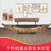 European wooden boat Hand boating attractions Decorative boat Fishing boat Flower boat Park Cruise boat ornaments Crafts Chinese style