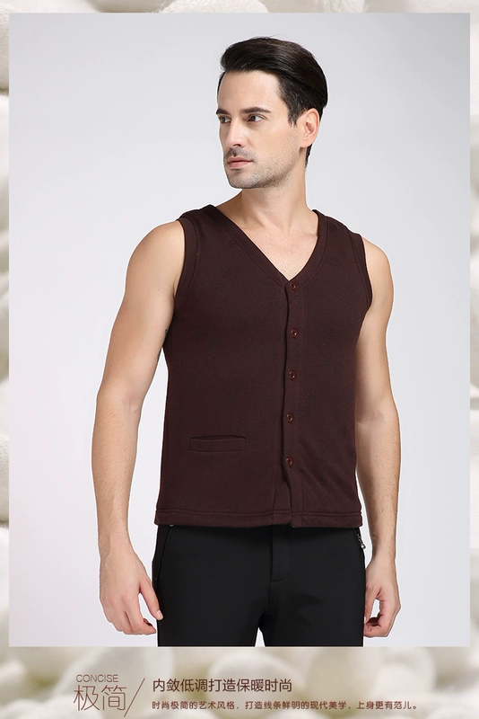 Apo người đàn ông mới của 100% cotton lụa áo khoác bông áo khoác mùa đông lụa ấm đồ lót vest vest