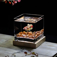 15 квадратных цилиндров с основанием для деревянных ремней с коричневыми бусинками, чтобы отправить крышку