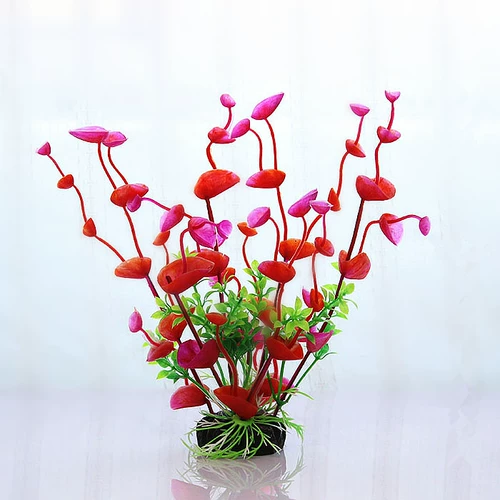 Аквариум, реалистичные водные растения, качественный пластиковый декор