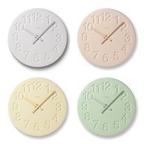 (Spot) Japan Lemnos diatomite wall clock candy color mute macaron color wall clock clock