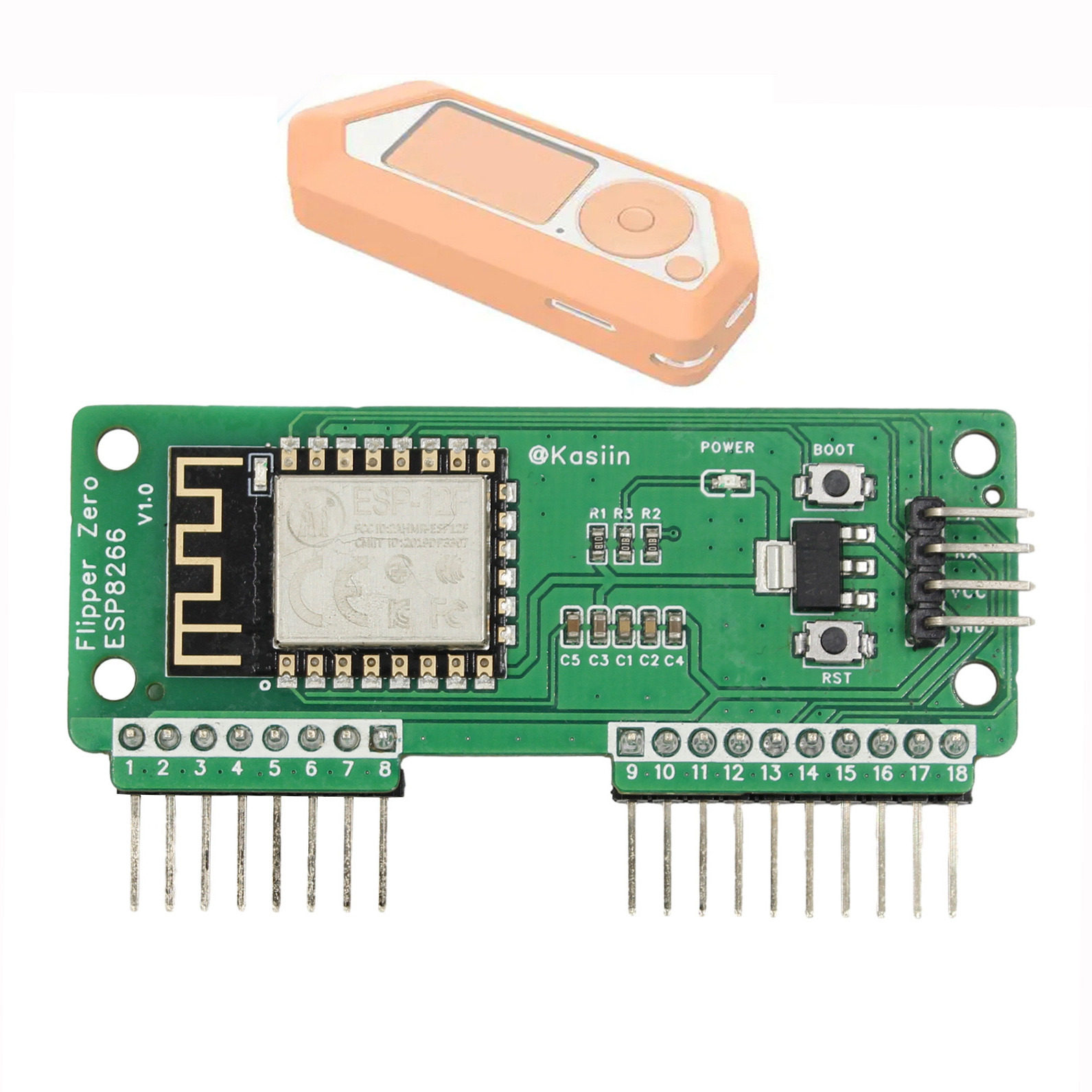 Flipper Zero Wi-Fi模块Dev board开发板5G物联网程式设计 CC1101天线 3