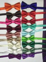 British dress bow tie male lady Academy style solid color bow groom best man married wine red black bow tie man