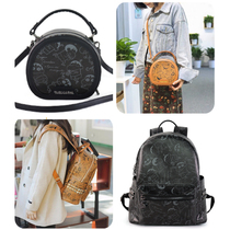 Spot Japan Authorisation Wax Pen Small New Man And Woman Single Shoulder Bag Inclined Satchel Wave Double Shoulder Bag Rivets Tide Satchel Backpacks