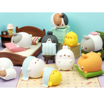 Spot Korea Qualifies Genuine Molang Rabbit Blind Box Cute Little Yellow Chicken Matchup Dog Hand Office Swing blind box