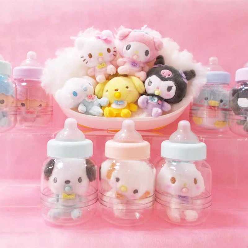 Spot Japanese genuine Sanrio baby bottle doll pendant kuromi kuromi dog melody kuromi keychain