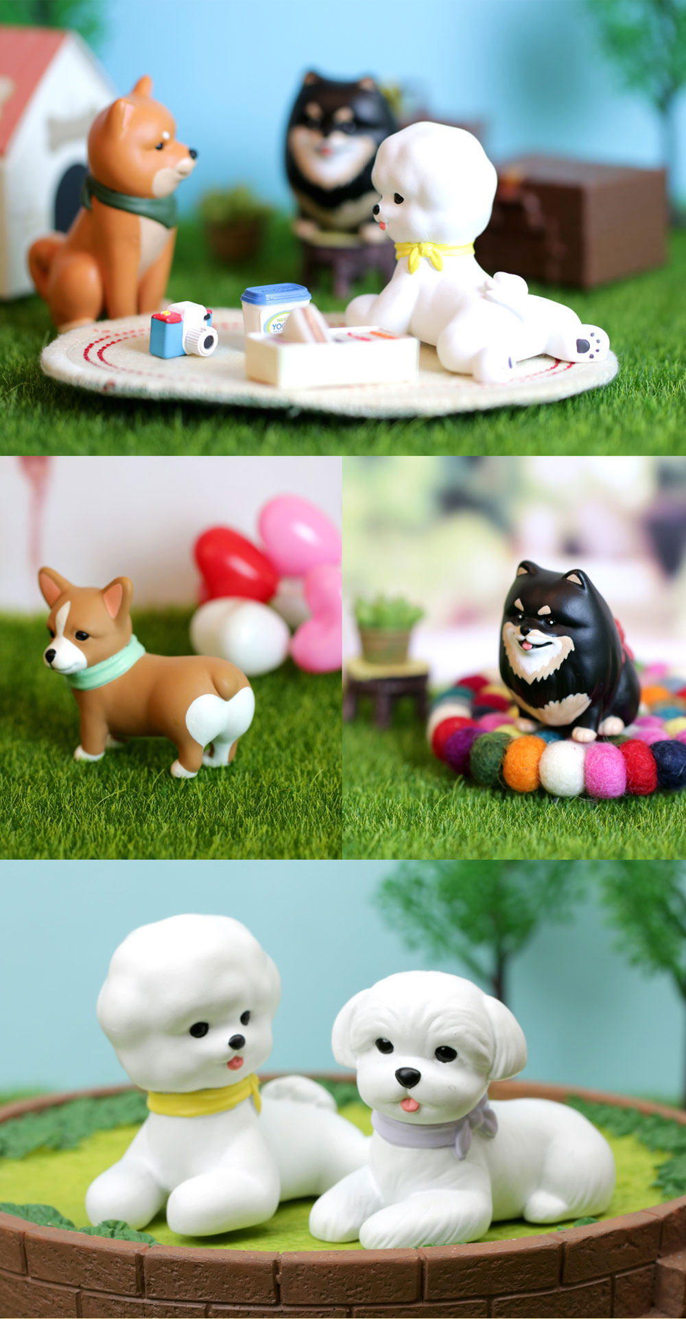 Куклы/ украшения/детали 现货pigure韩国正版狗狗小屋盲盒柴犬泰迪柯基博美比熊潮公仔手办