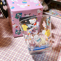 Spot Japanese genuine Cuomo Miyu Gui Dog Twin Neutron Stars Meleti Glass Water Cup Milk Cup Transparent Cute