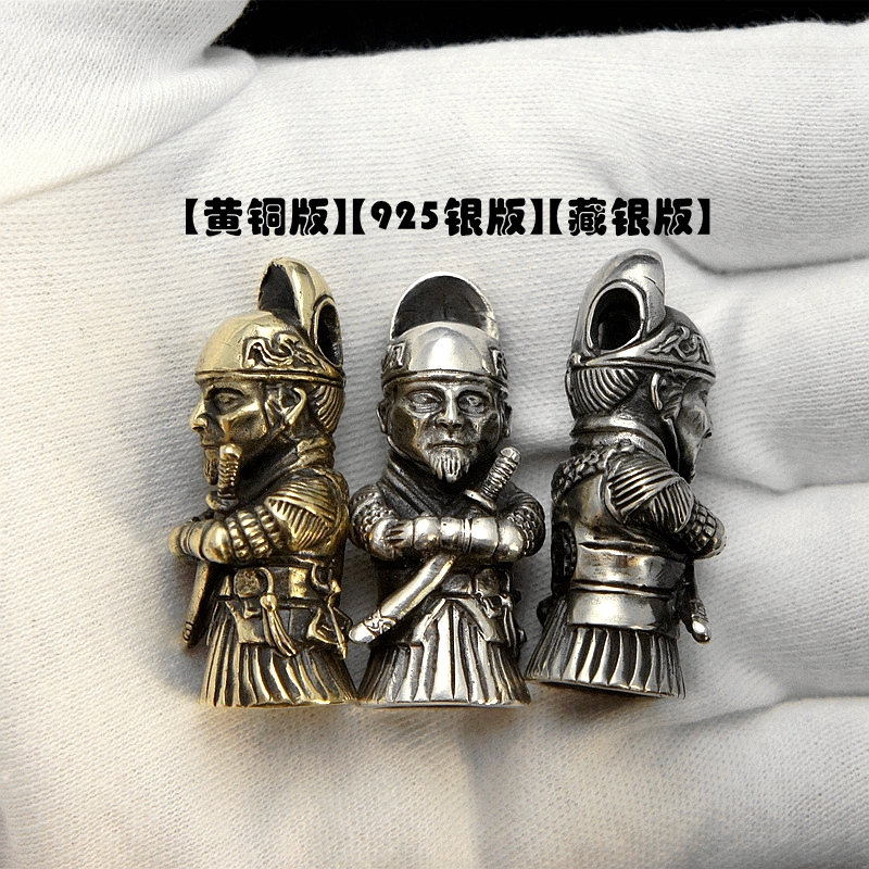 Hand Carved Works Original Embroidered Knife Ming Dynasty Jin Clothing Wei EDC Umbrella Rope Knife Pendant Handmade DIY Pendant Accessories