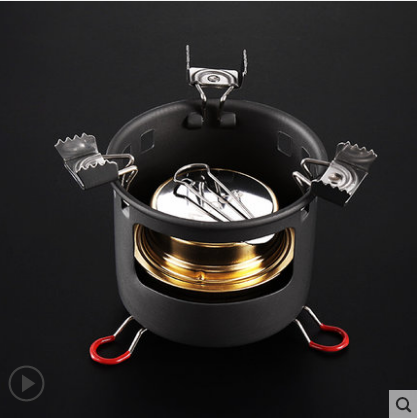 Love Road passenger alcohol stove outdoor portable hot pot tea brewing kung fu small tea stove windproof field solid liquid alcohol stove