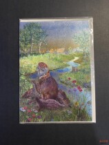 Thick Flash Greeting Card Field Dufex Middle English D