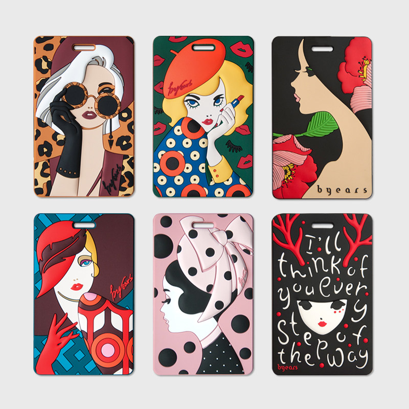 byears white night original silicone luggage care card student meal card bus metro creative card sleeve key button