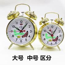 Bell clock mechanical alarm clock clockwork childrens old-fashioned small objects ornaments collection European-style table clock horseshoe watch pecking