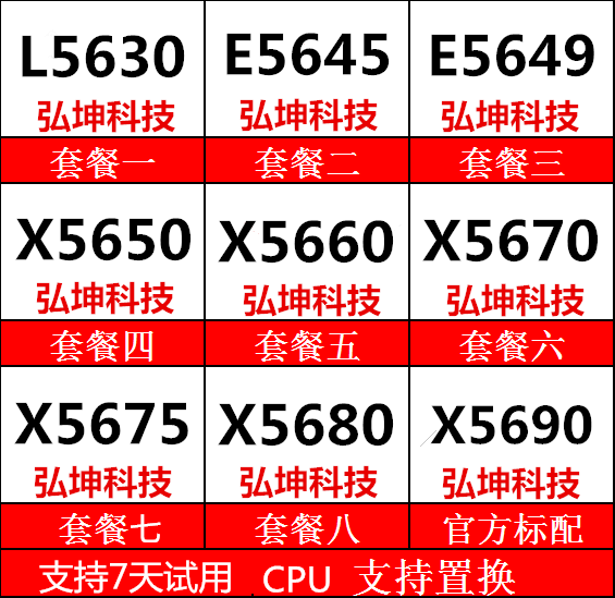 L5630 E645 E5649 X5650 X5660 X5670 X5675 X5680 I7 975 CPU