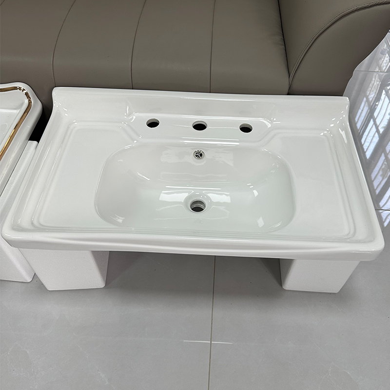 Ceramic Integrated Basin, Three-Hole Ceramic Basin, Bathroom Cabinet Basin, High-End Washbasin Ceramic Integrated Basin, Three-Hole Ceramic Basin, Bathroom Cabinet Basin, High-End Washbasin