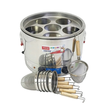 Noodle cooking stove commercial double bottom small boiled dumpling pot vermicelli powder fence spicy hot pot take off vegetable barrel Kanto cooking machine desktop
