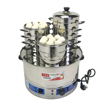 Han Taisheng small cage electric steamer steam steamer commercial steamed bun machine stainless steel household three-hole steamer dumpling steamed bun machine