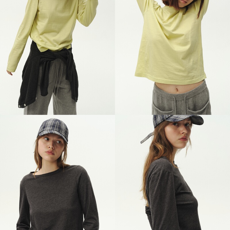 Withsuugar Silken Touch Series Long-Staple Cotton Mulberry Silk Wool Striped Tee That Can Be Worn in All Seasons Withsuugar Silken Touch Series Long-Staple Cotton Mulberry Silk Wool Striped Tee That Can Be Worn in All Seasons