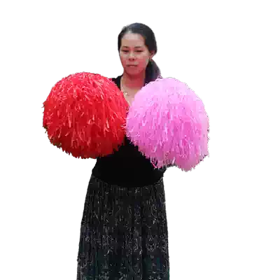 Cheerleading flower ball hand flower plastic matte cheerleading color ball square dance flower ball cheerleading hand flower oversize