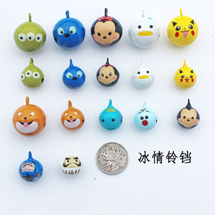 Phim hoạt hình chuông mèo mèo chó chuông điện thoại di động vòng đeo tay vòng cổ mặt dây chuyền Teddy chuông nhỏ dễ thương - Vòng chân lắc chân thủ công
