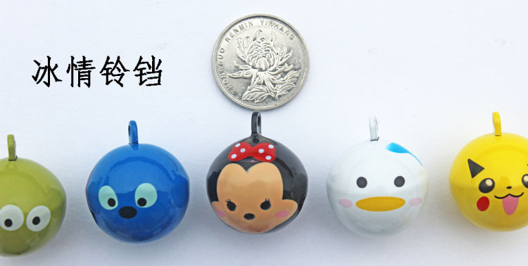 Phim hoạt hình chuông mèo mèo chó chuông điện thoại di động vòng đeo tay vòng cổ mặt dây chuyền Teddy chuông nhỏ dễ thương - Vòng chân lắc chân thủ công