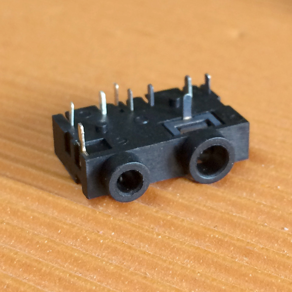 2 5-3 5 dual-port headphone socket dual audio interface walkie-talkie dual-head female green socket