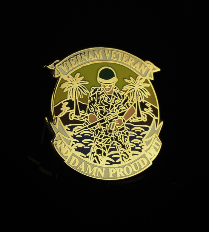 American Metal Badge American Vietnam War Veterans Memorial Chapter Workmanship Meticulous Mini Small Insignia