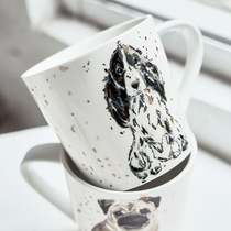 Life original designer hand-painted cat and dog ceramic mug breakfast cup large capacity water cup coffee cup couple Cup