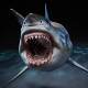 Wanlongtang Great White Shark Butcher Figurine Model Ocean Overlord Realistic Animal Scene Collectible Ornament 1/18
