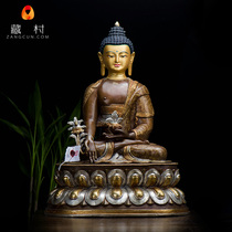 Pharmacist Buddha Tibetan Buddhism Buddhist Secret Pendulum with Nepal Handmade 15-inch pure copper-Chinese-golden-silver pharmacist Buddha statue Buddha