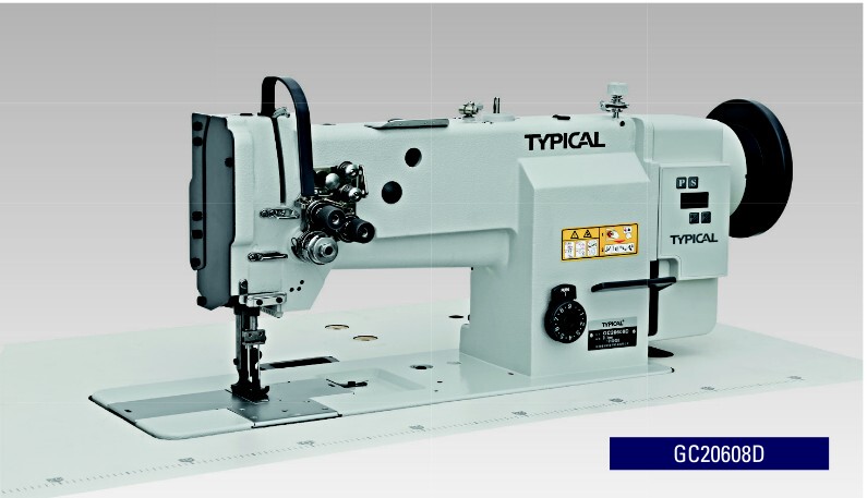 Standard Brand Gc20608D Three-Synchronization Double-Needle Sewing Machine for Medium-Thick Materials, Comprehensive Feeding, Car Mat Double-Needle Splicing Sewing Machine