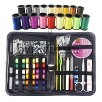 Amazon original single needle and thread set combination multi-function tool sewing box set tool black sewing kit