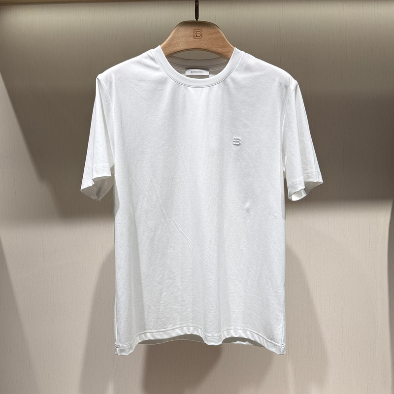 New Bosssunwen Genuine Product from the Store, Spring and Summer Men's Casual Short-Sleeve Knit T-Shirt, 2 Colors A621T802